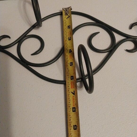 PartyLite P0121 Scroll Wall Sconce Metal W/ Frosted Glass Votive Tealight Cups - Picture 4 of 14